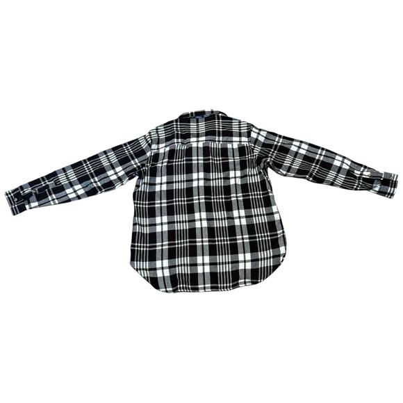 Jachs Girlfriend NY Women's Small Pearl Snap plaid Flannel plaid Shirt pockets - Picture 4 of 6